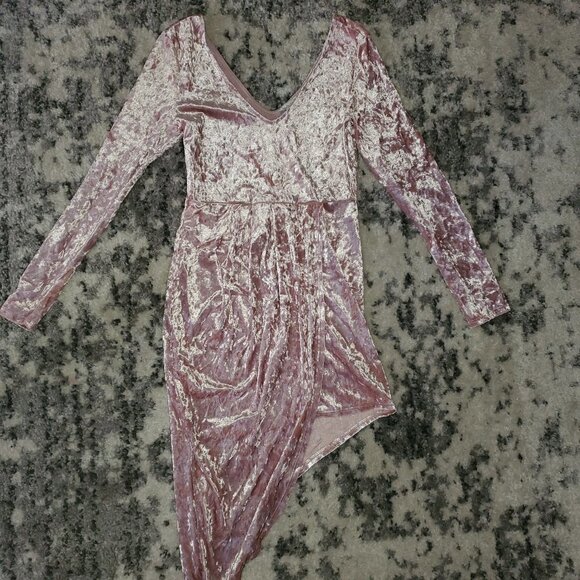 Charlotte Russe Pink Velvet Dress || EUC Medium - Picture 6 of 8